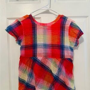 Rebellion Vibrant Plaid Open Back Tee